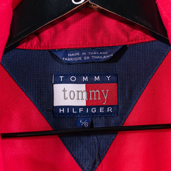 Tommy Hilfiger Flag Colorblock Windbreaker Jacket Large VTG Y2K Streetwear - Picture 6 of 12